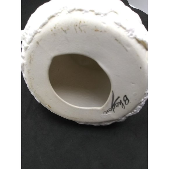 Santa Claus 12.75" Faux Candle Votive Holder? Decor Signed Bhadon - Picture 5 of 9